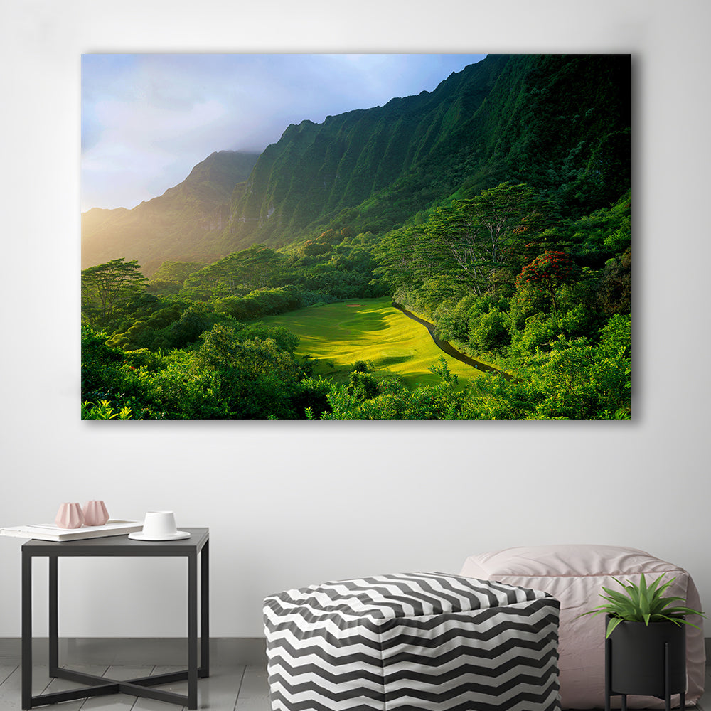 Koolau Golf Club Hole 15 Koolau Golf Courses, Hawaii, Golf Art Print,Gifts Golf Lover