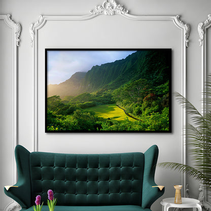 Koolau Golf Club Hole 15 Koolau Golf Courses, Hawaii, Framed Art Print Wall Decor, Picture Framed