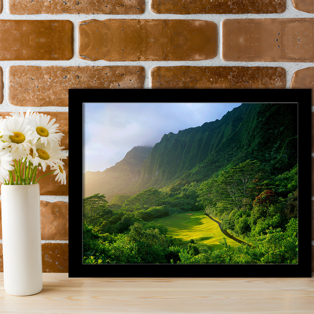 Koolau Golf Club Hole 15 Koolau Golf Courses, Hawaii, Framed Art Print Wall Decor, Picture Framed