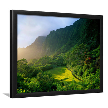 Koolau Golf Club Hole 15 Koolau Golf Courses, Hawaii, Framed Art Print Wall Decor, Picture Framed