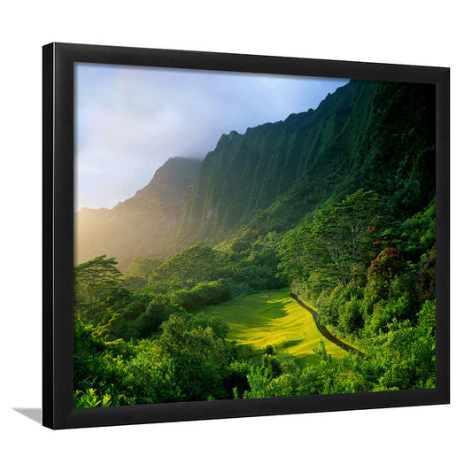 Koolau Golf Club Hole 15 Koolau Golf Courses, Hawaii, Framed Art Print Wall Decor, Picture Framed