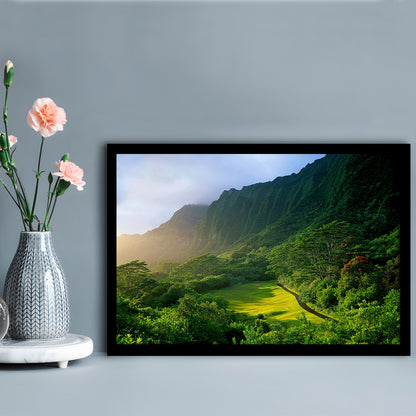 Koolau Golf Club Hole 15 Koolau Golf Courses, Hawaii, Framed Art Print Wall Decor, Picture Framed