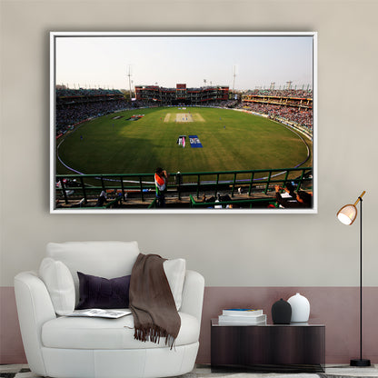 Kotla Stadium, Stadium Canvas, Sport Art, Framed Canvas Print Wall Art, Floating Frame