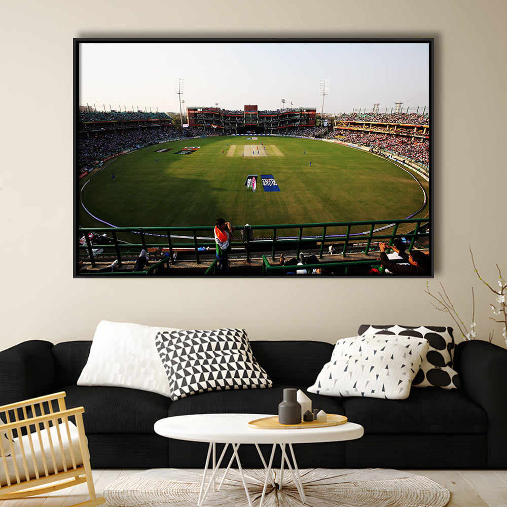 Kotla Stadium, Stadium Canvas, Sport Art, Framed Canvas Print Wall Art, Floating Frame