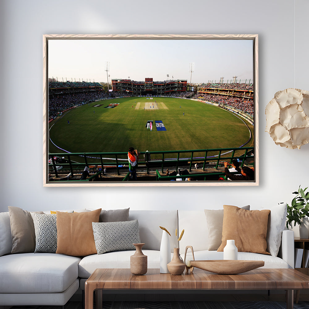 Kotla Stadium, Stadium Canvas, Sport Art, Framed Canvas Print Wall Art, Floating Frame