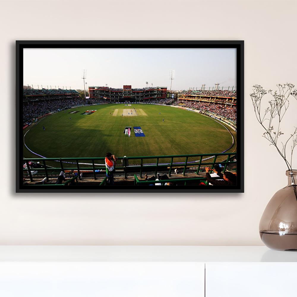 Kotla Stadium, Stadium Canvas, Sport Art, Framed Canvas Print Wall Art, Floating Frame