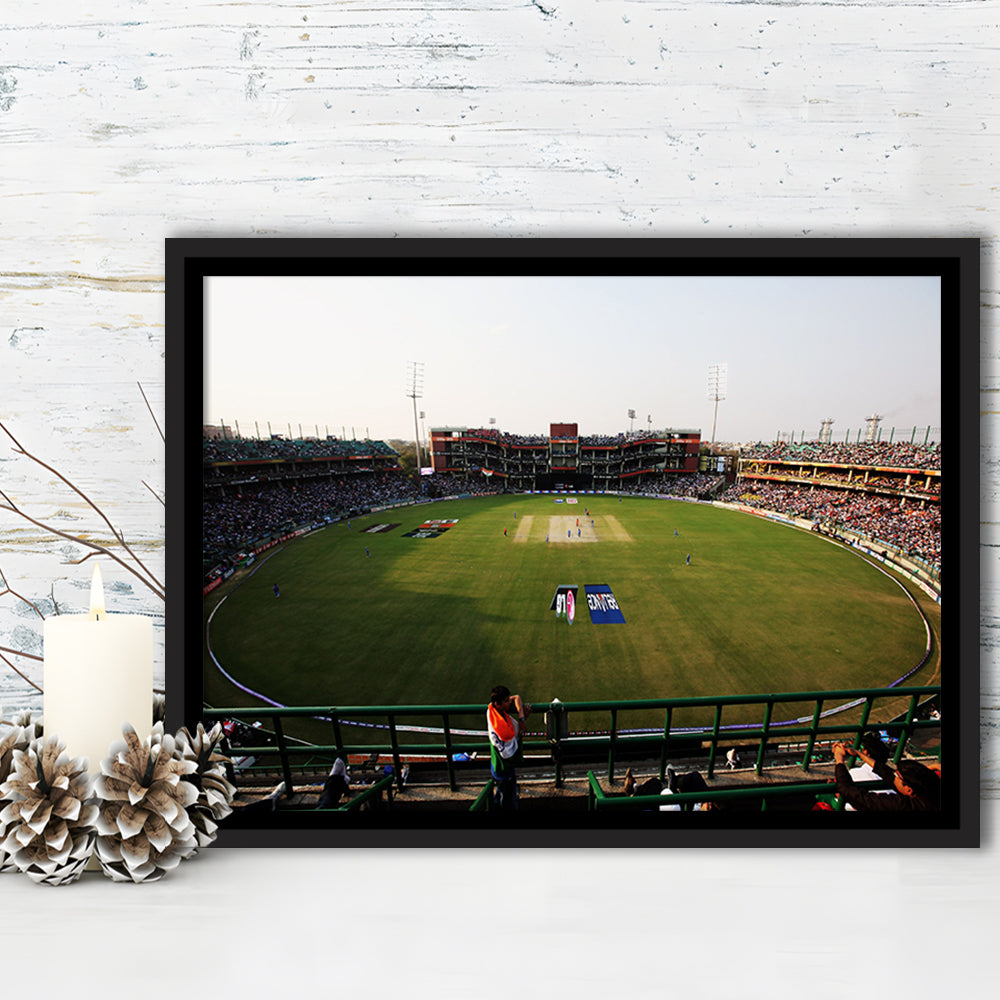 Kotla Stadium, Stadium Canvas, Sport Art, Framed Canvas Print Wall Art, Floating Frame