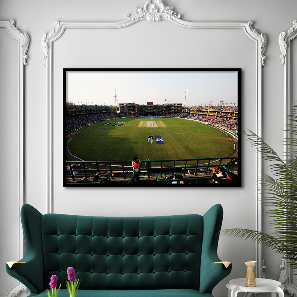 Kotla Stadium, Stadium Canvas, Sport Art, Gift for him, Framed Art Print Wall Decor, Picture Framed