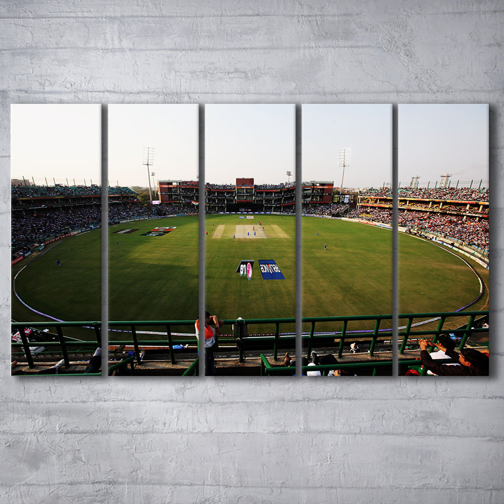Kotla Stadium, Stadium Canvas, Sport Art, 5 Panel B, Extra Large Canvas, Canvas Print Wall Art