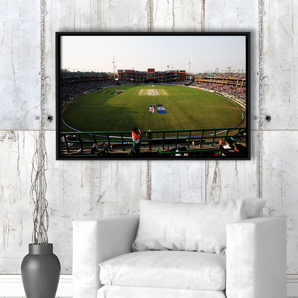 Kotla Stadium, Stadium Canvas, Sport Art, Framed Canvas Print Wall Art, Floating Frame