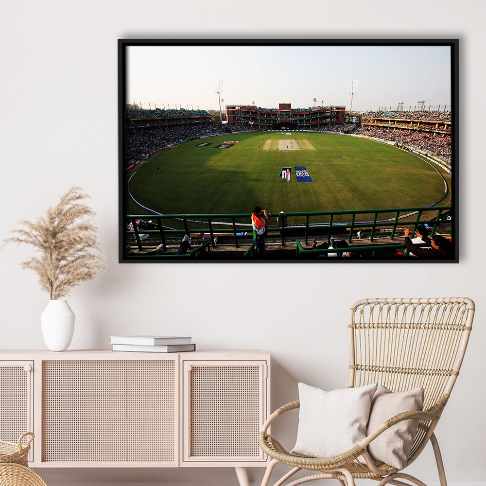 Kotla Stadium, Stadium Canvas, Sport Art, Framed Canvas Print Wall Art, Floating Frame