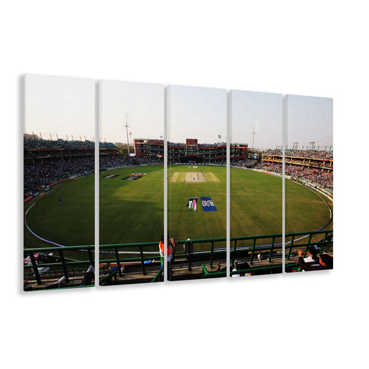 Kotla Stadium, Stadium Canvas, Sport Art, 5 Panel B, Extra Large Canvas, Canvas Print Wall Art