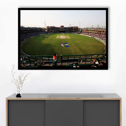 Kotla Stadium, Stadium Canvas, Sport Art, Gift for him, Framed Art Print Wall Decor, Picture Framed