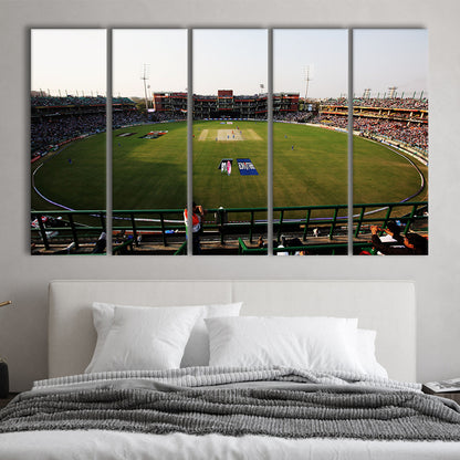 Kotla Stadium, Stadium Canvas, Sport Art, 5 Panel B, Extra Large Canvas, Canvas Print Wall Art