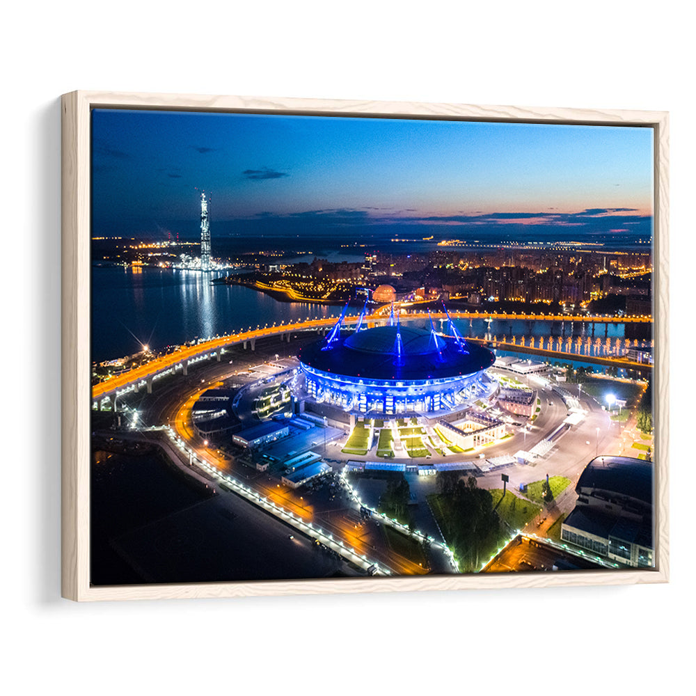 Krestovsky Stadium Saint petersburg, Stadium Canvas, Sport Art, Framed Canvas Print Wall Art, Floating Frame