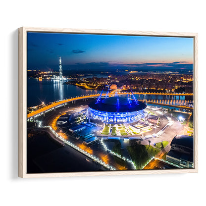 Krestovsky Stadium Saint petersburg, Stadium Canvas, Sport Art, Framed Canvas Print Wall Art, Floating Frame