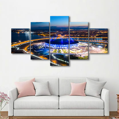 Krestovsky Stadium Saint petersburg, Stadium Canvas, Sport Art, Gift for him, 5 Panel, Large Canvas, Canvas Print Wall Art