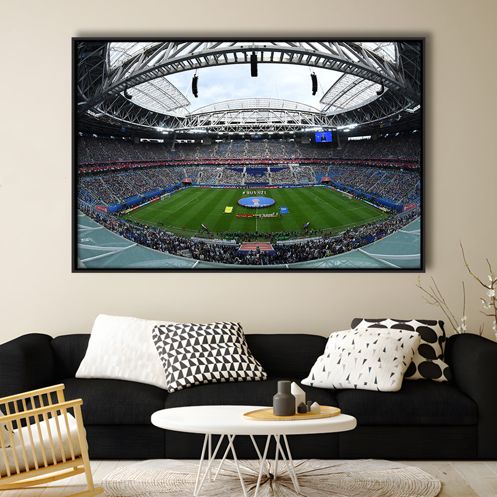 Krestovsky Stadium, Stadium Canvas, Sport Art, Framed Canvas Print Wall Art, Floating Frame