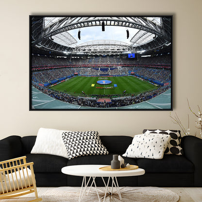 Krestovsky Stadium, Stadium Canvas, Sport Art, Framed Canvas Print Wall Art, Floating Frame