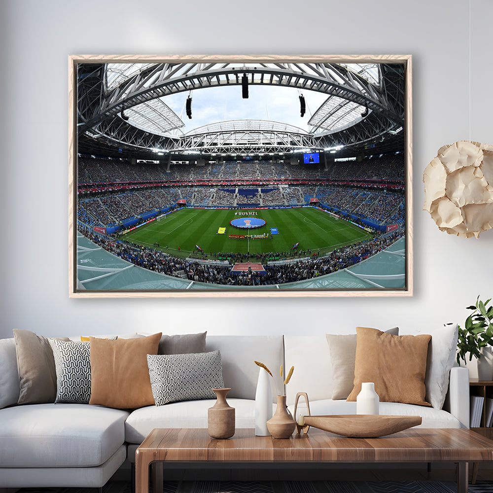 Krestovsky Stadium, Stadium Canvas, Sport Art, Framed Canvas Print Wall Art, Floating Frame