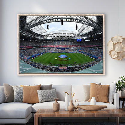 Krestovsky Stadium, Stadium Canvas, Sport Art, Framed Canvas Print Wall Art, Floating Frame