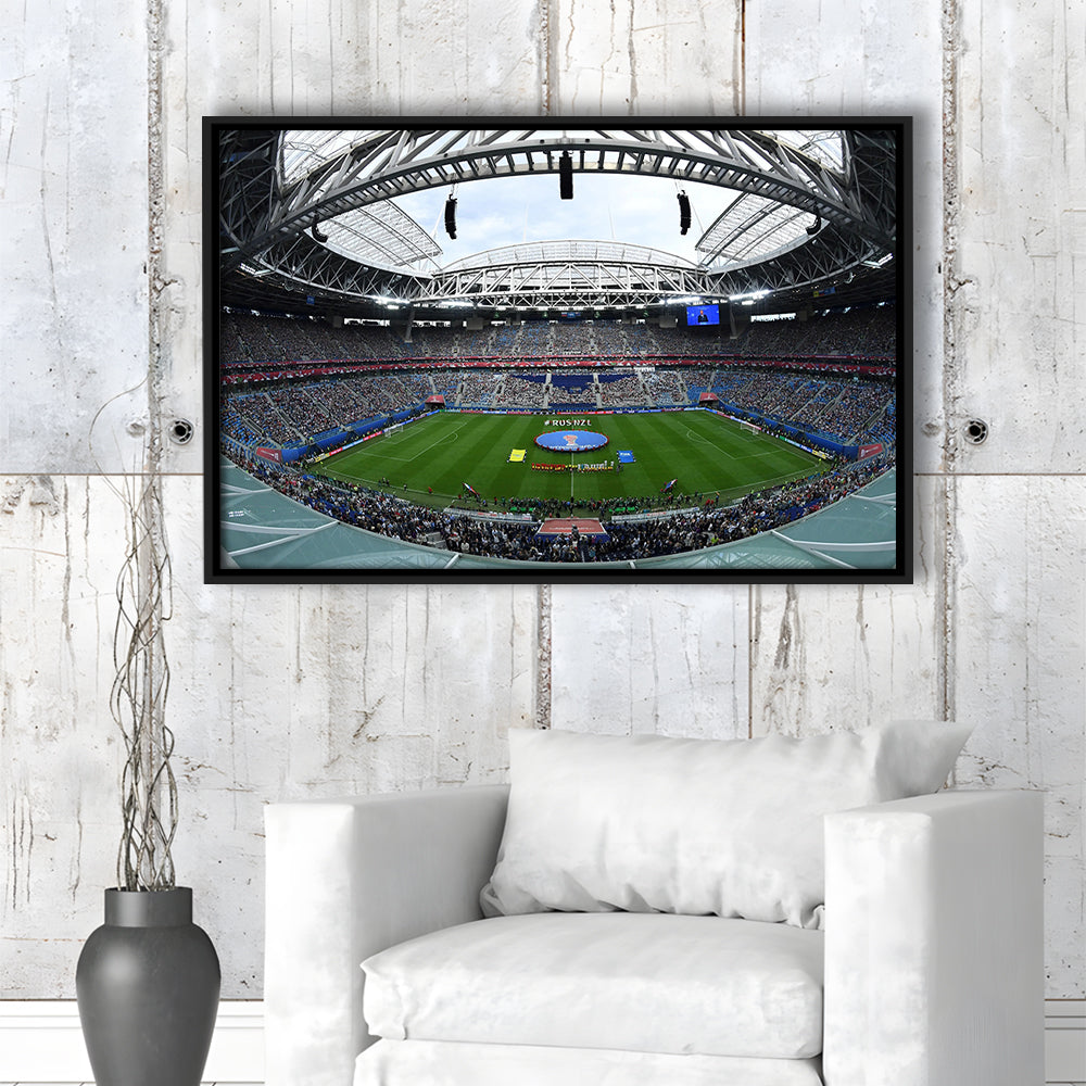 Krestovsky Stadium, Stadium Canvas, Sport Art, Framed Canvas Print Wall Art, Floating Frame