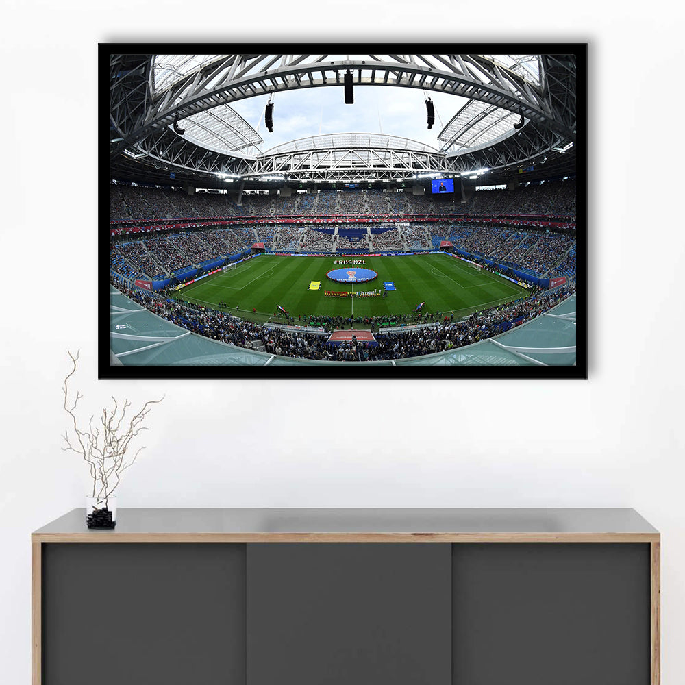 Krestovsky Stadium, Stadium Canvas, Sport Art, Gift for him, Framed Art Print Wall Decor, Picture Framed