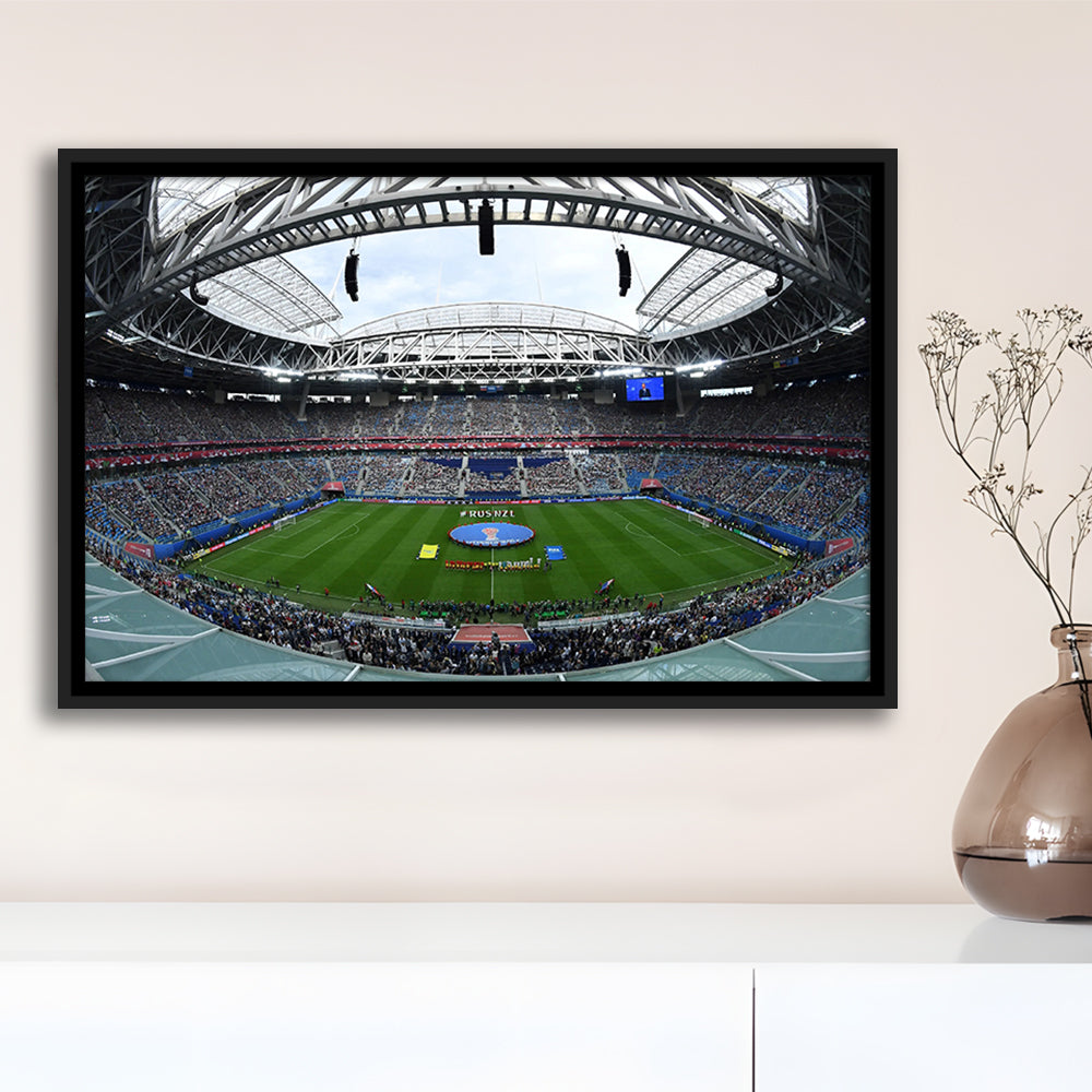Krestovsky Stadium, Stadium Canvas, Sport Art, Framed Canvas Print Wall Art, Floating Frame