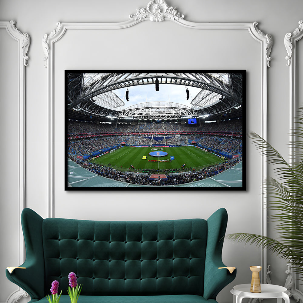 Krestovsky Stadium, Stadium Canvas, Sport Art, Gift for him, Framed Art Print Wall Decor, Picture Framed