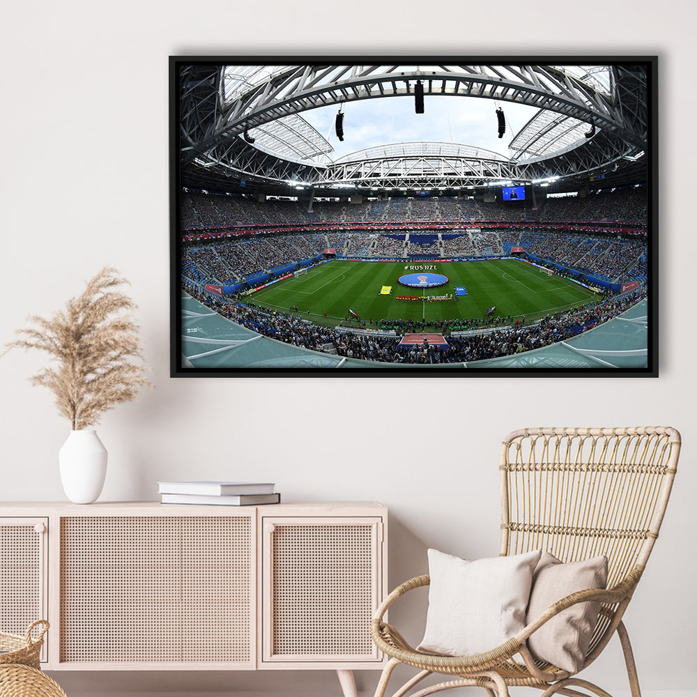 Krestovsky Stadium, Stadium Canvas, Sport Art, Framed Canvas Print Wall Art, Floating Frame
