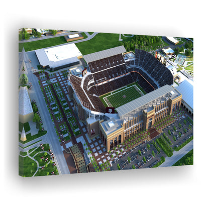 Kyle Field Ariel View, Stadium Canvas, Sport Art, Gift for him, Man Cave Decor, Art Print, Canvas Print Wall Art