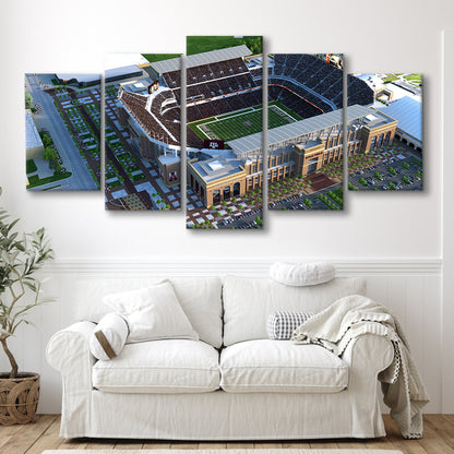 Kyle Field Ariel View, Stadium Canvas, Sport Art, Gift for him, 5 Panel, Large Canvas, Canvas Print Wall Art