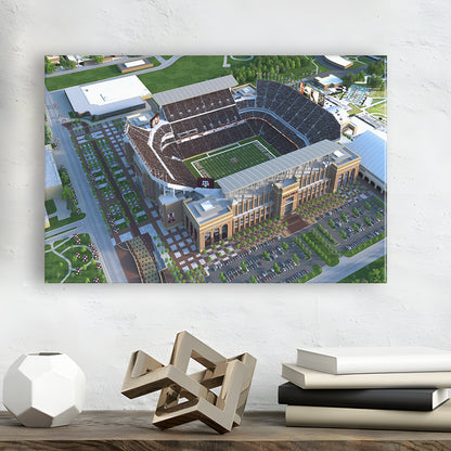 Kyle Field Ariel View, Stadium Canvas, Sport Art, Gift for him, Man Cave Decor, Art Print, Canvas Print Wall Art