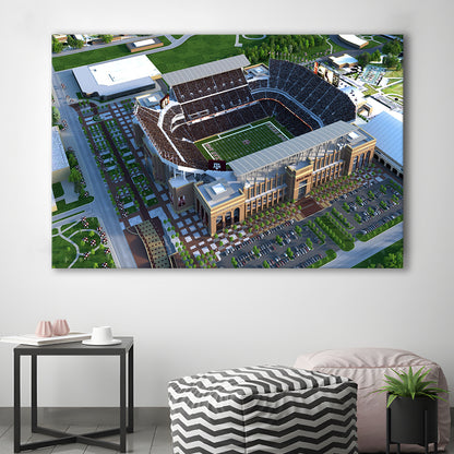 Kyle Field Ariel View, Stadium Canvas, Sport Art, Gift for him, Man Cave Decor, Art Print, Canvas Print Wall Art