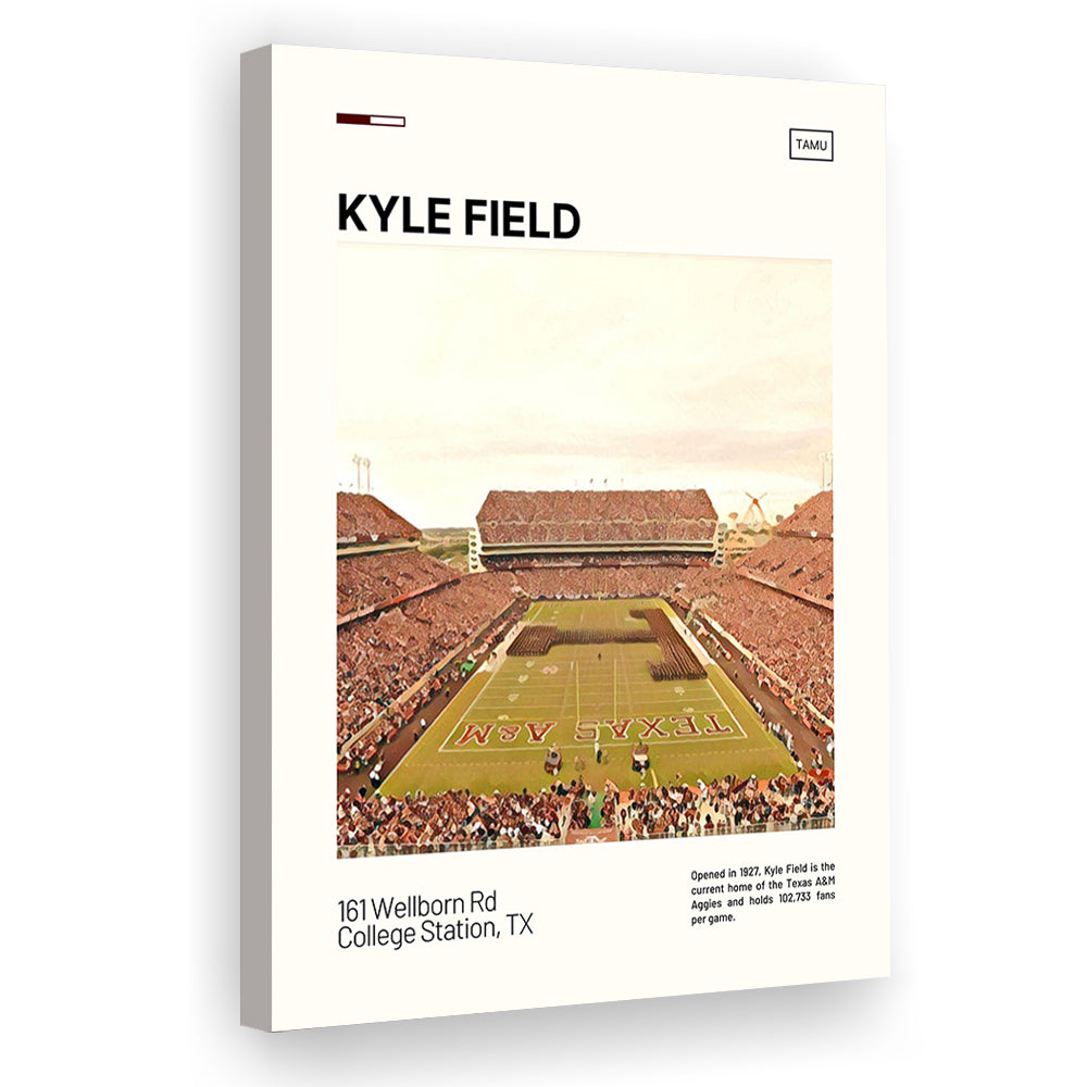 Kyle Field Print, Texas A&M Aggies Stadium Canvas Art, Fan Gifts, Sport Art, Canvas Print Wall Art