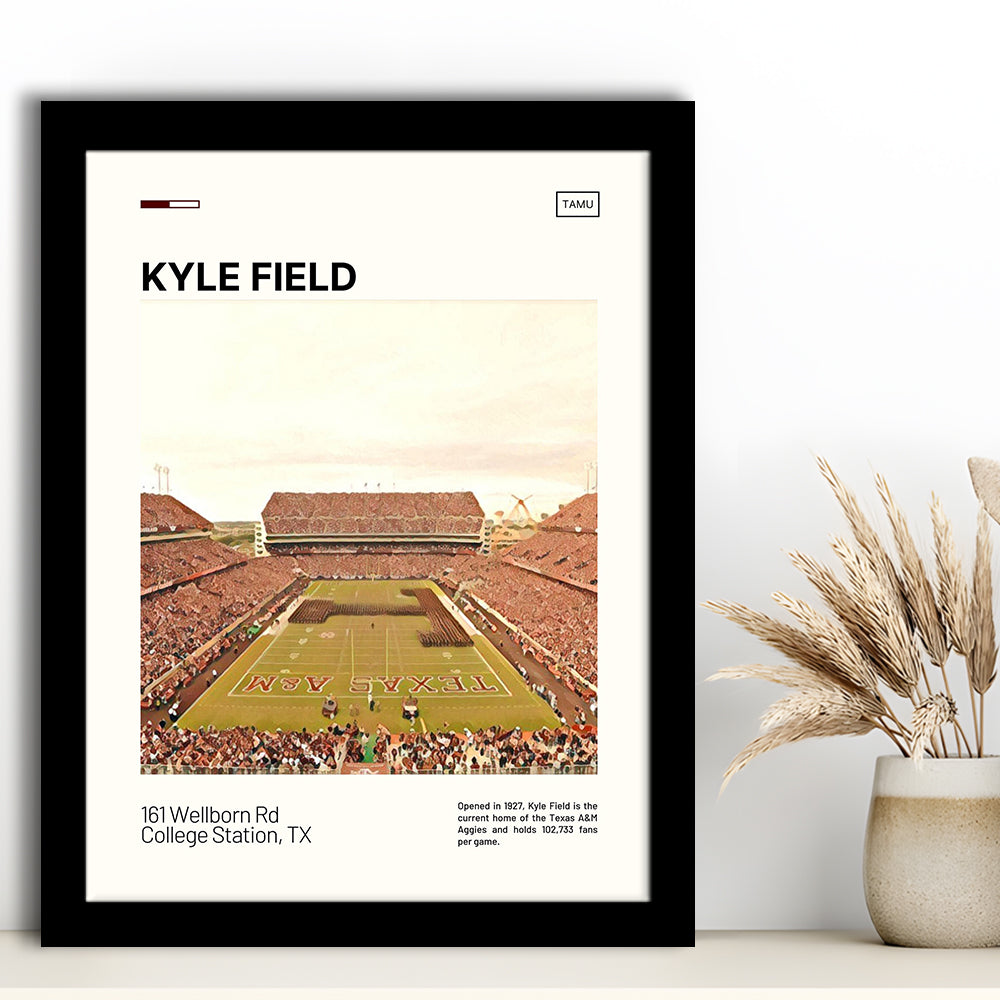 Kyle Field Print, Texas A&M Aggies Stadium Art, Gifts for him, Sport Art, Framed Art Print Wall Decor