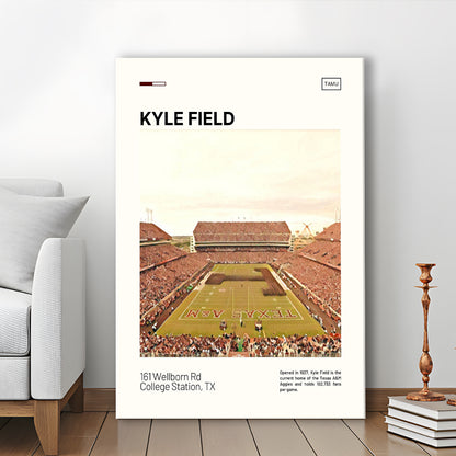 Kyle Field Print, Texas A&M Aggies Stadium Canvas Art, Fan Gifts, Sport Art, Canvas Print Wall Art