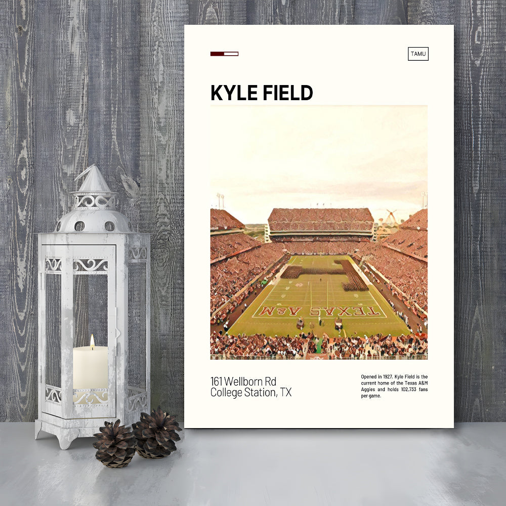 Kyle Field Print, Texas A&M Aggies Stadium Canvas Art, Fan Gifts, Sport Art, Canvas Print Wall Art
