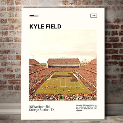 Kyle Field Print, Texas A&M Aggies Stadium Canvas Art, Fan Gifts, Sport Art, Canvas Print Wall Art