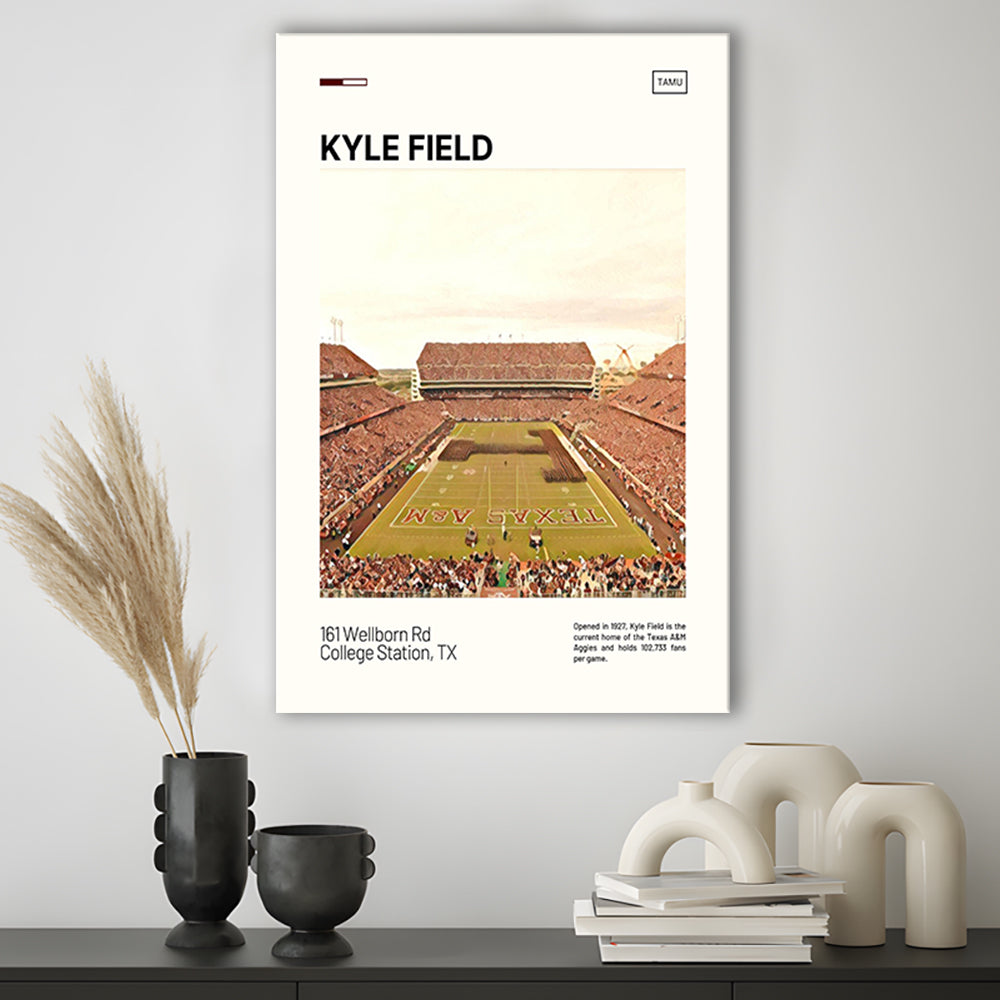 Kyle Field Print, Texas A&M Aggies Stadium Canvas Art, Fan Gifts, Sport Art, Canvas Print Wall Art