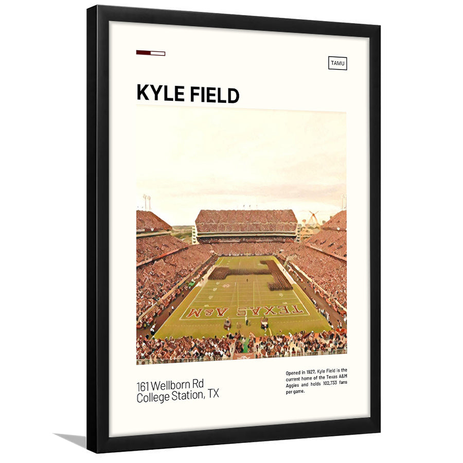 Kyle Field Print, Texas A&M Aggies Stadium Art, Gifts for him, Sport Art, Framed Art Print Wall Decor