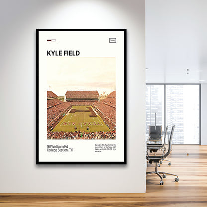 Kyle Field Print, Texas A&M Aggies Stadium Art, Gifts for him, Sport Art, Framed Art Print Wall Decor