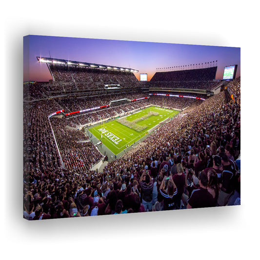 Kyle Field Scaled, Stadium Canvas, Sport Art, Gift for him, Man Cave Decor, Art Print, Canvas Print Wall Art