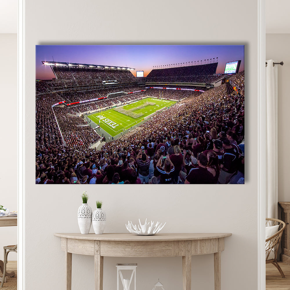 Kyle Field Scaled, Stadium Canvas, Sport Art, Gift for him, Man Cave Decor, Art Print, Canvas Print Wall Art