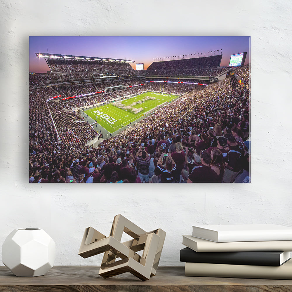 Kyle Field Scaled, Stadium Canvas, Sport Art, Gift for him, Man Cave Decor, Art Print, Canvas Print Wall Art