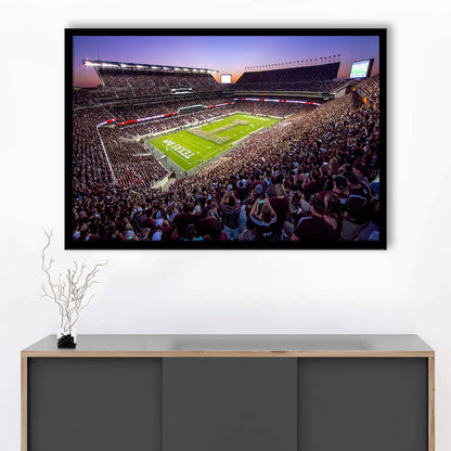 Kyle Field Scaled, Stadium Canvas, Sport Art, Gift for him, Framed Art Print Wall Decor, Picture Framed