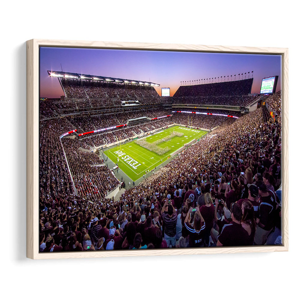 Kyle Field Scaled, Stadium Canvas, Sport Art, Framed Canvas Print Wall Art, Floating Frame