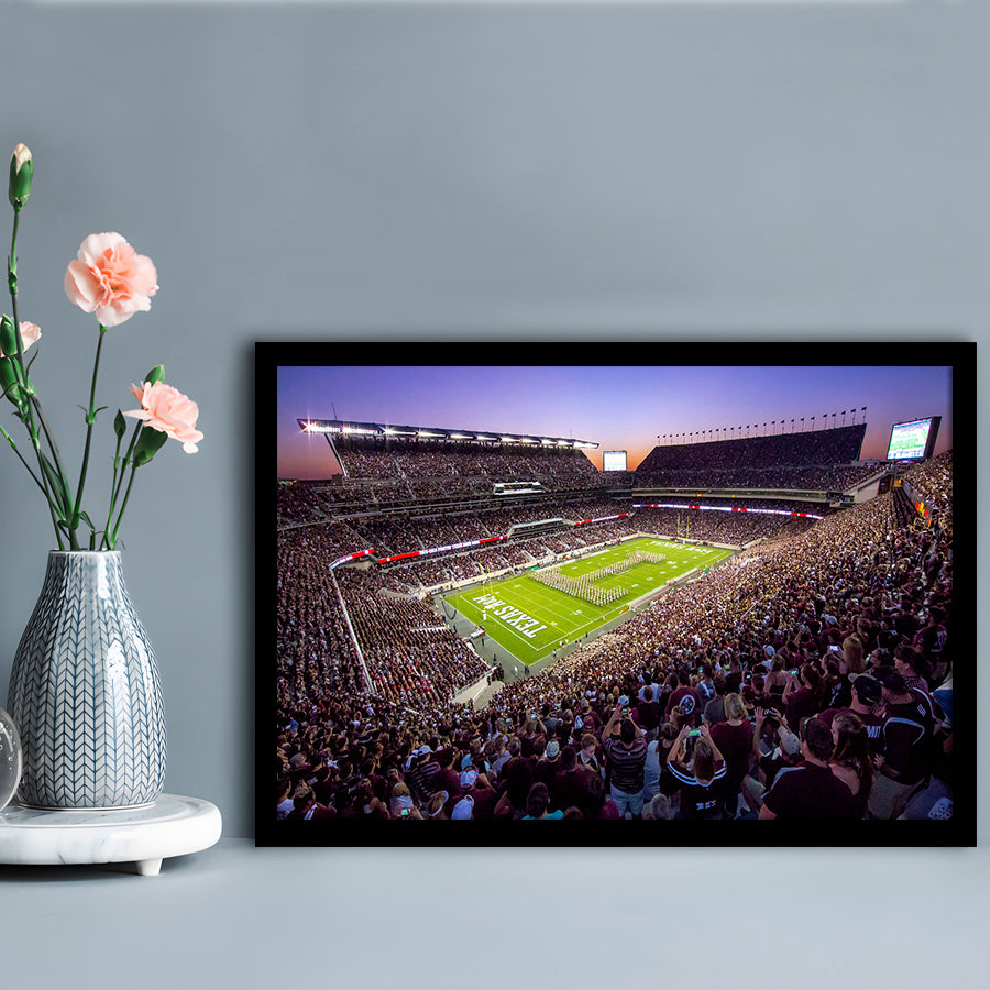 Kyle Field Scaled, Stadium Canvas, Sport Art, Gift for him, Framed Art Print Wall Decor, Picture Framed