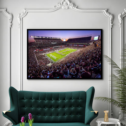 Kyle Field Scaled, Stadium Canvas, Sport Art, Gift for him, Framed Art Print Wall Decor, Picture Framed