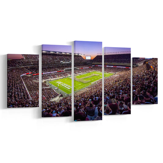 Kyle Field Scaled, Stadium Canvas, Sport Art, Gift for him, 5 Panel, Large Canvas, Canvas Print Wall Art